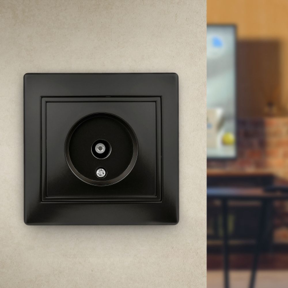 Розетка Intro Plano 1-301-05 TV одиночная, IP20, СУ, Plano, антрацит