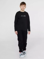 Черный лонгслив оверсайз для мальчика