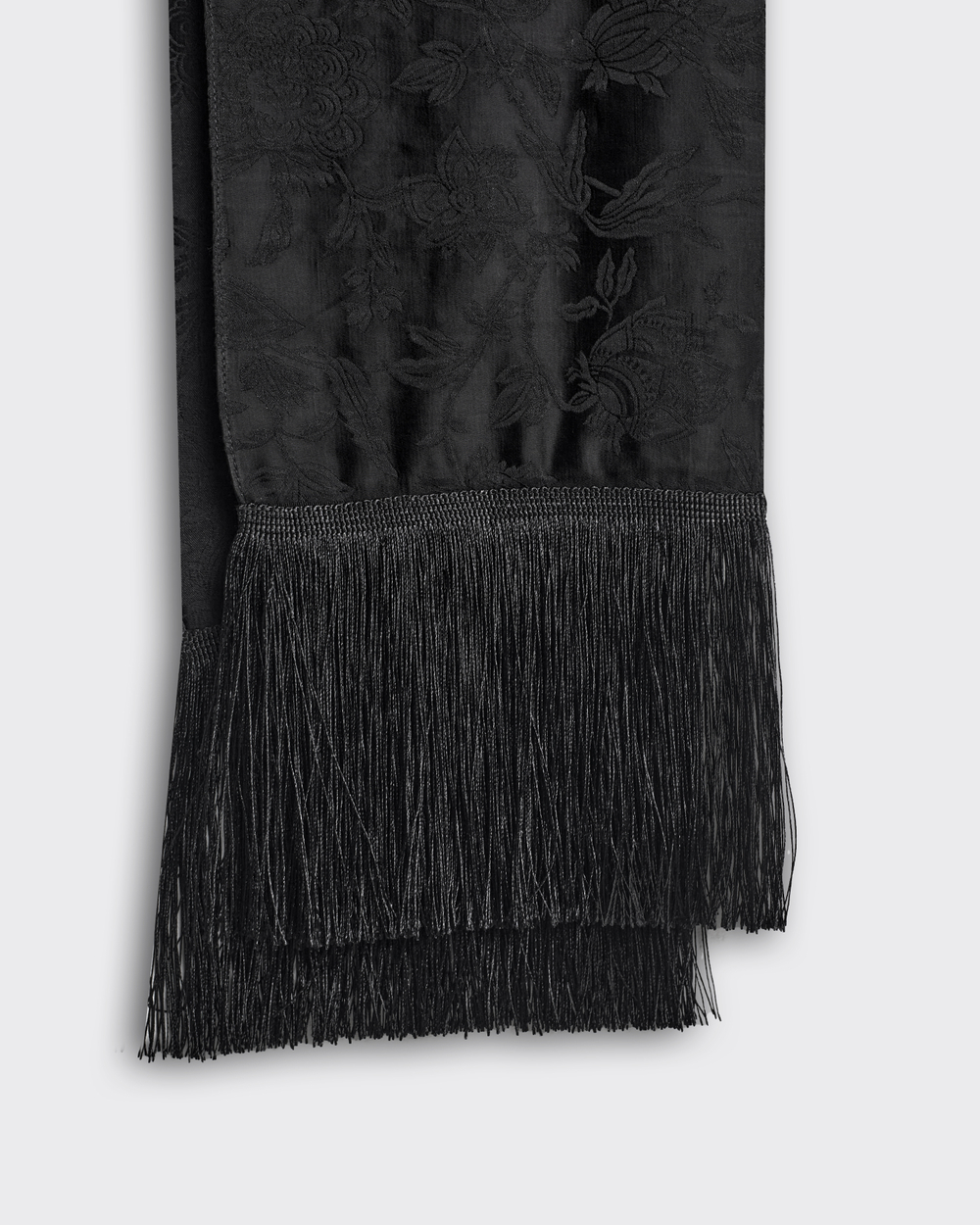 Кушак из жаккардовой вискозы черный