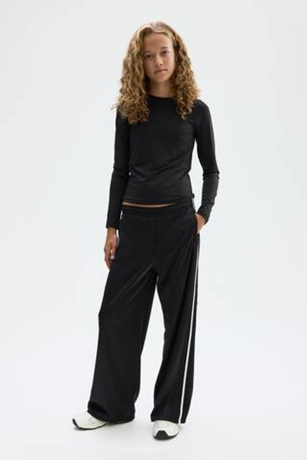 H&M Комплект из двух спортивных футболок с длинными рукавами, темно-зеленый/черный