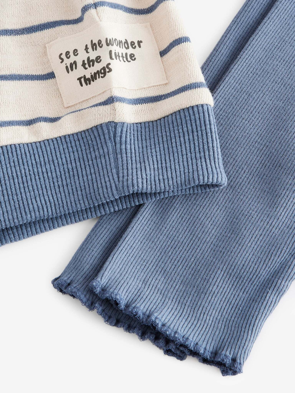 Толстовка и легинсы в комплекте для девочки Next E54-944, Молочный, Голубой