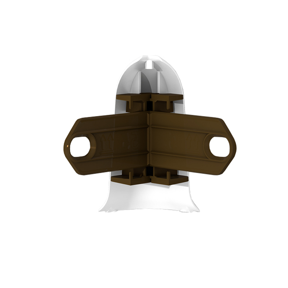 Угол наружный с крепежом для плинтуса 55 мм Идеал Классик белый 001