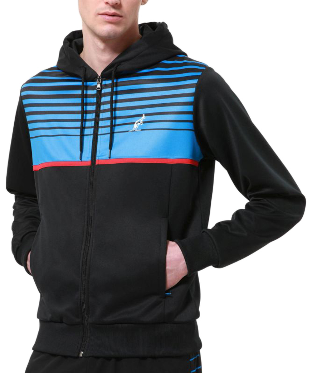 Мужская теннисная кофта Australian Double Lines Jacket - черный