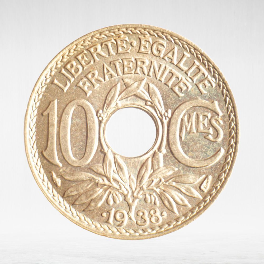 France, 10 Centimes 1938, XF