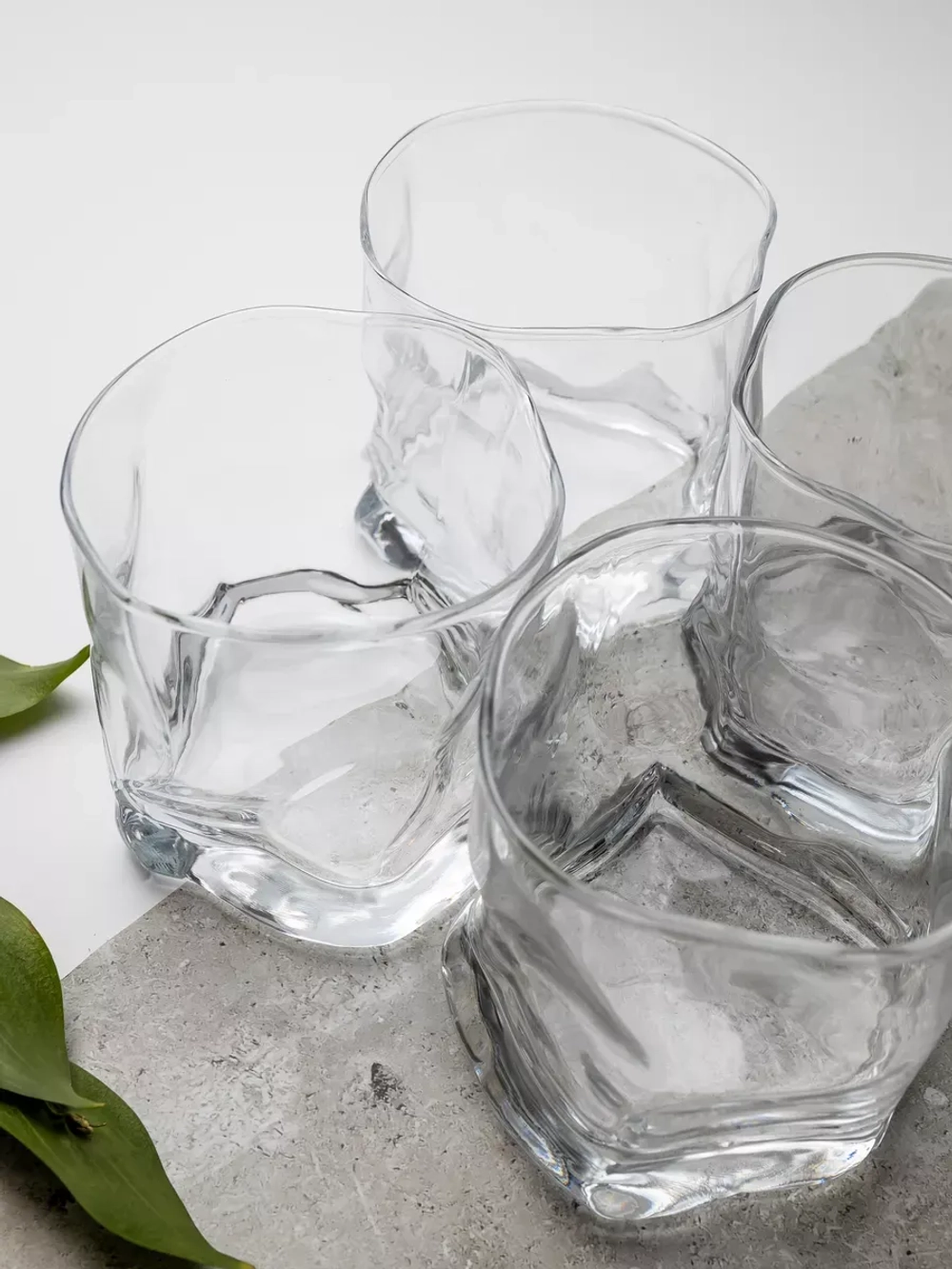 Набор изогнутых стаканов для виски, прозрачный, 300 мл, 6 шт