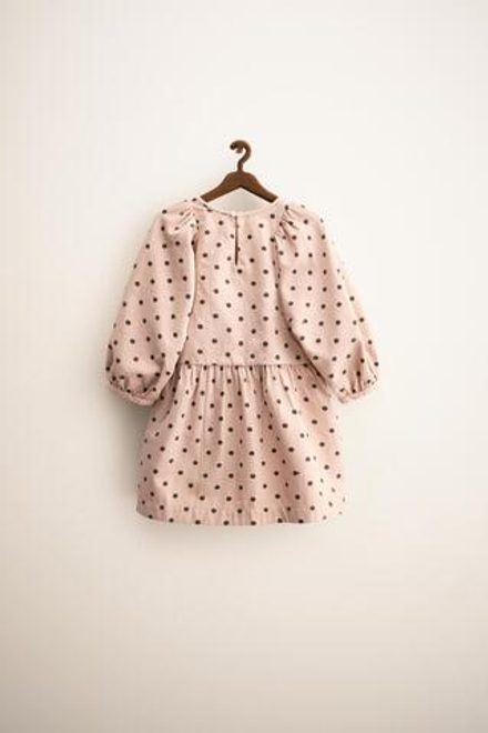 ZARA ZARA TIMELESS — ПЛАТЬЕ В ГОРОШЕК, ЦВЕТ РОЗОВОГО МЕЛА