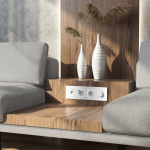 Рамка на 4 поста Senso (белый, стекло soft-touch)