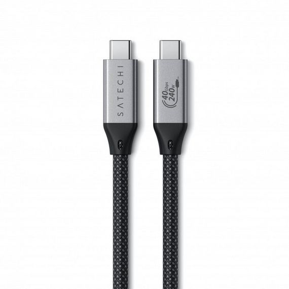Кабель Satechi USB4 Pro 1.2 м (ST-YU4120M/ST-YU4120K) Space Gray / Серый космос