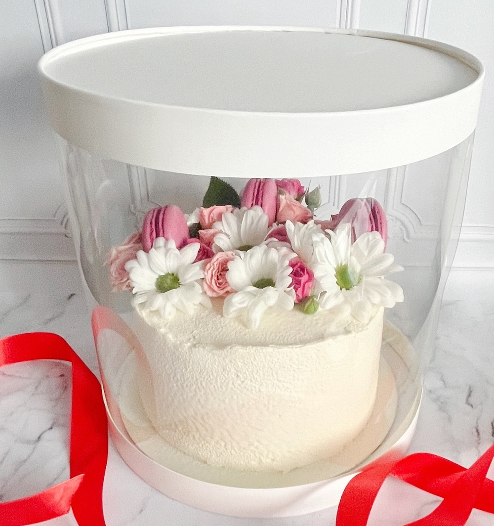 Шляпная упаковка БЕЛАЯ д. 12 см высота 12 см.