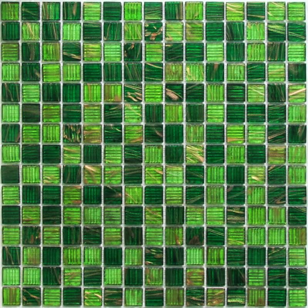 Мозаика стеклянная Verde/Свежая зелень (20х20) 327х327х4 мм (шт)