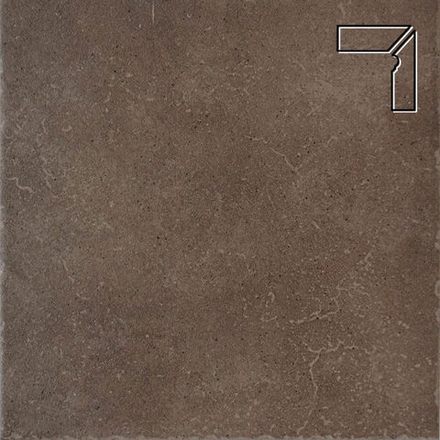 Interbau - Alpen, Engadin/Бурый песок, цвет 045 - Клинкерный плинтус ступени правый, 3 части