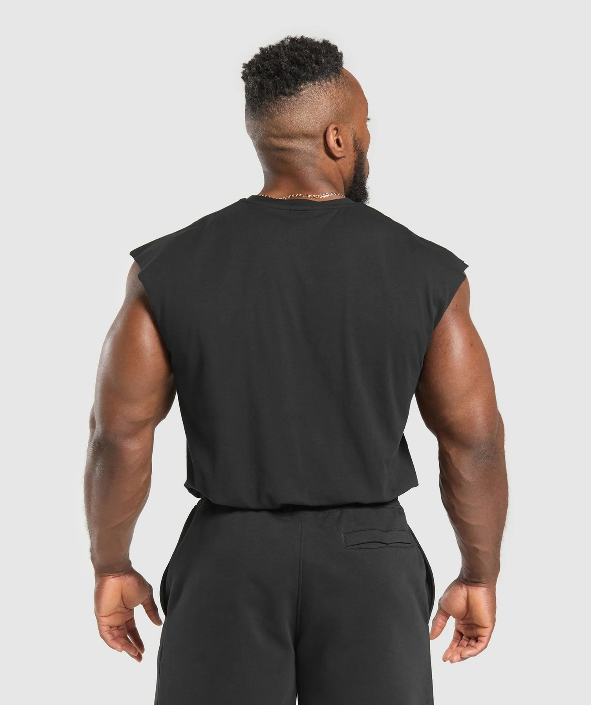 Майка GYMSHARK Critical Cut Off Tank Black
