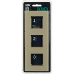 SKANDY Рамка 3-местная SK-F23B стекло беж. IEK