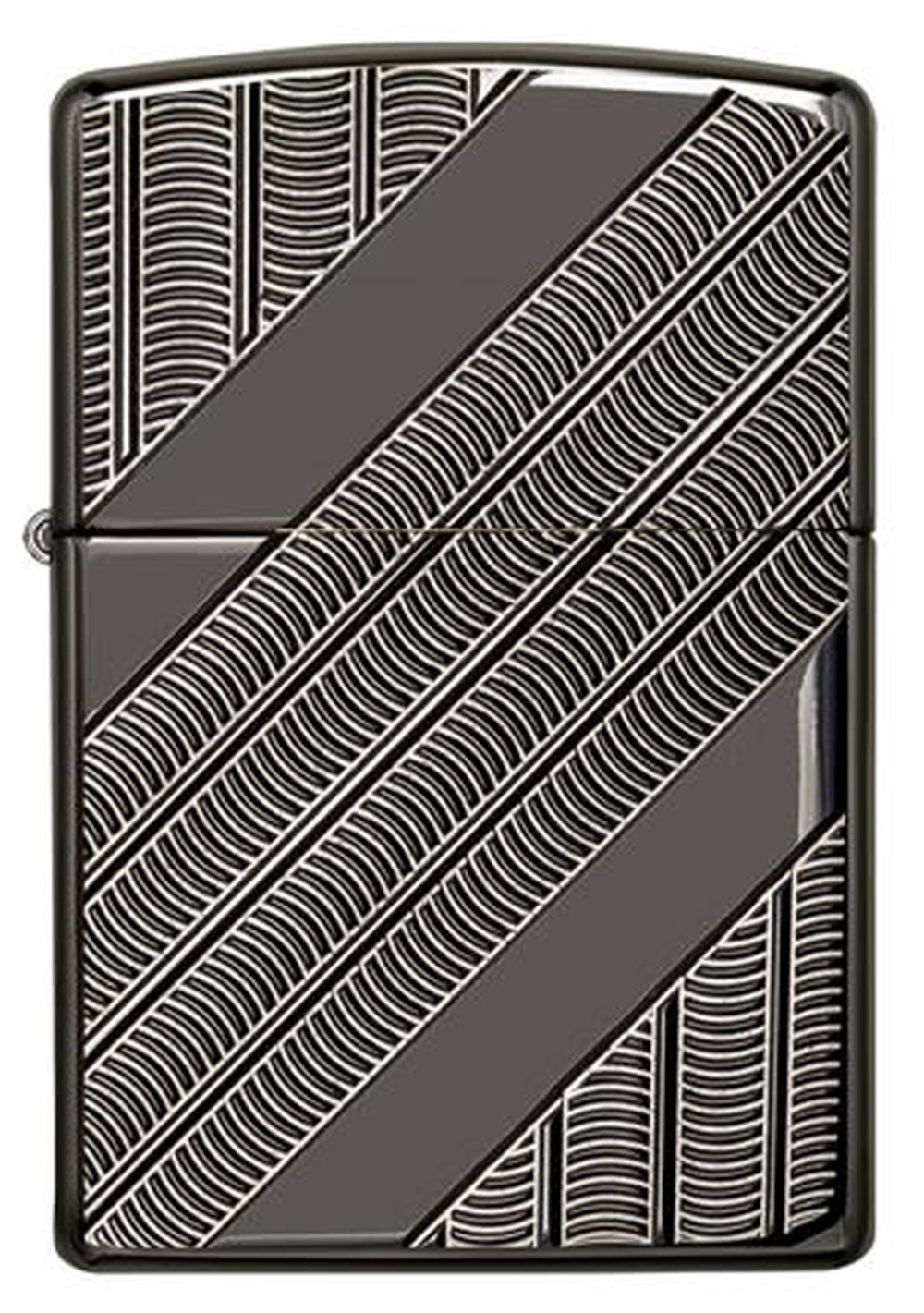Зажигалка Zippo Armor с покрытием High Polish Black Ice, латунь/сталь, чёрная, 36x12x56 мм