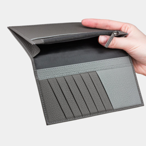 Кошелек Eclair из кожи теленка, серого цвета