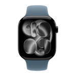Умные часы Apple Watch Series 11 GPS, 46mm, Jet Black Aluminium Case with Anchor Blue Sport Band, S/M