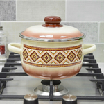 Кастрюля 2л "Шоколад" слоновая кость