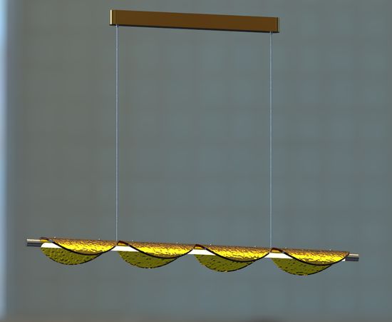 20124MD-120A  AMBER GLASS (1) Люстра NW