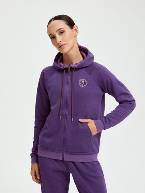Костюм спортивный женский фиолетовый с капюшоном