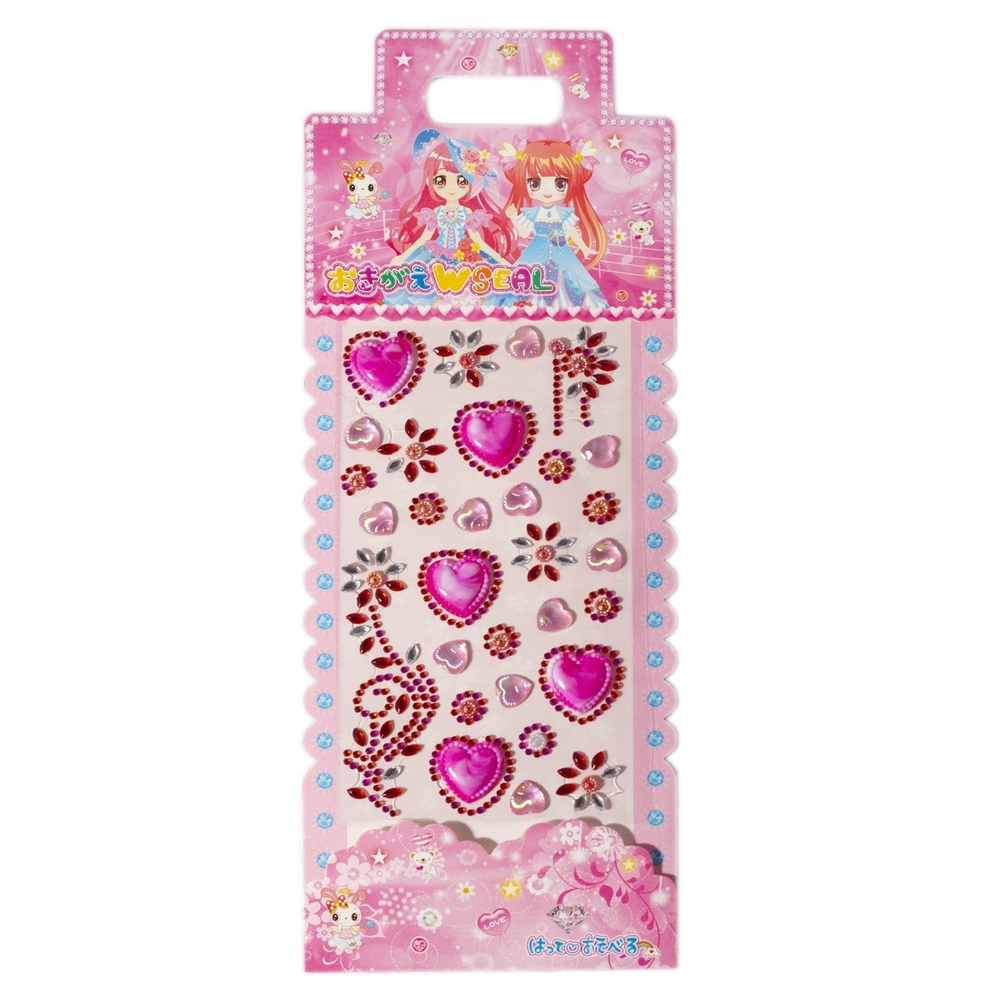 Наклейки-стразы Alingar, акриловые, "Перламутровые сердечки", пакет с европодвесом