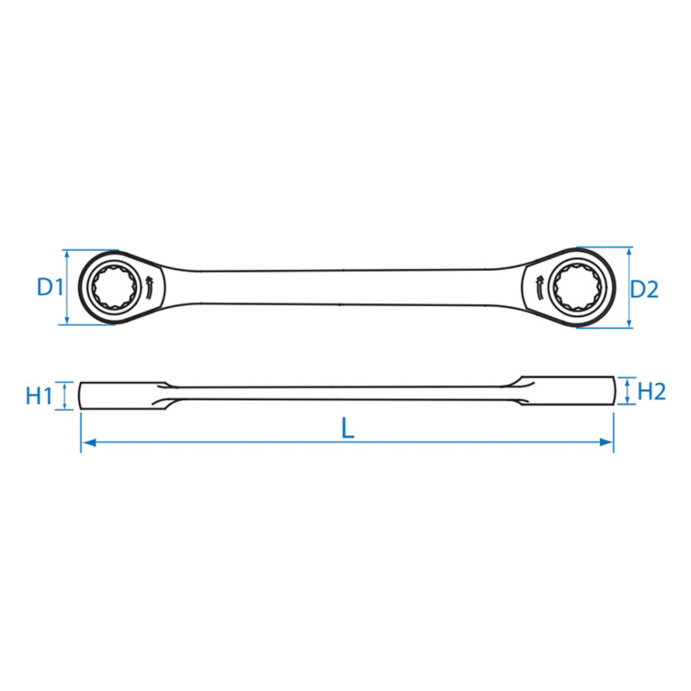 KING TONY (37361618M) Ключ трещоточный накидной 16x18 мм
