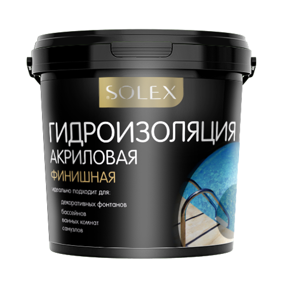 SOLEX Гидроизоляция финишная акриловая 6кг (ИжСинтез)
