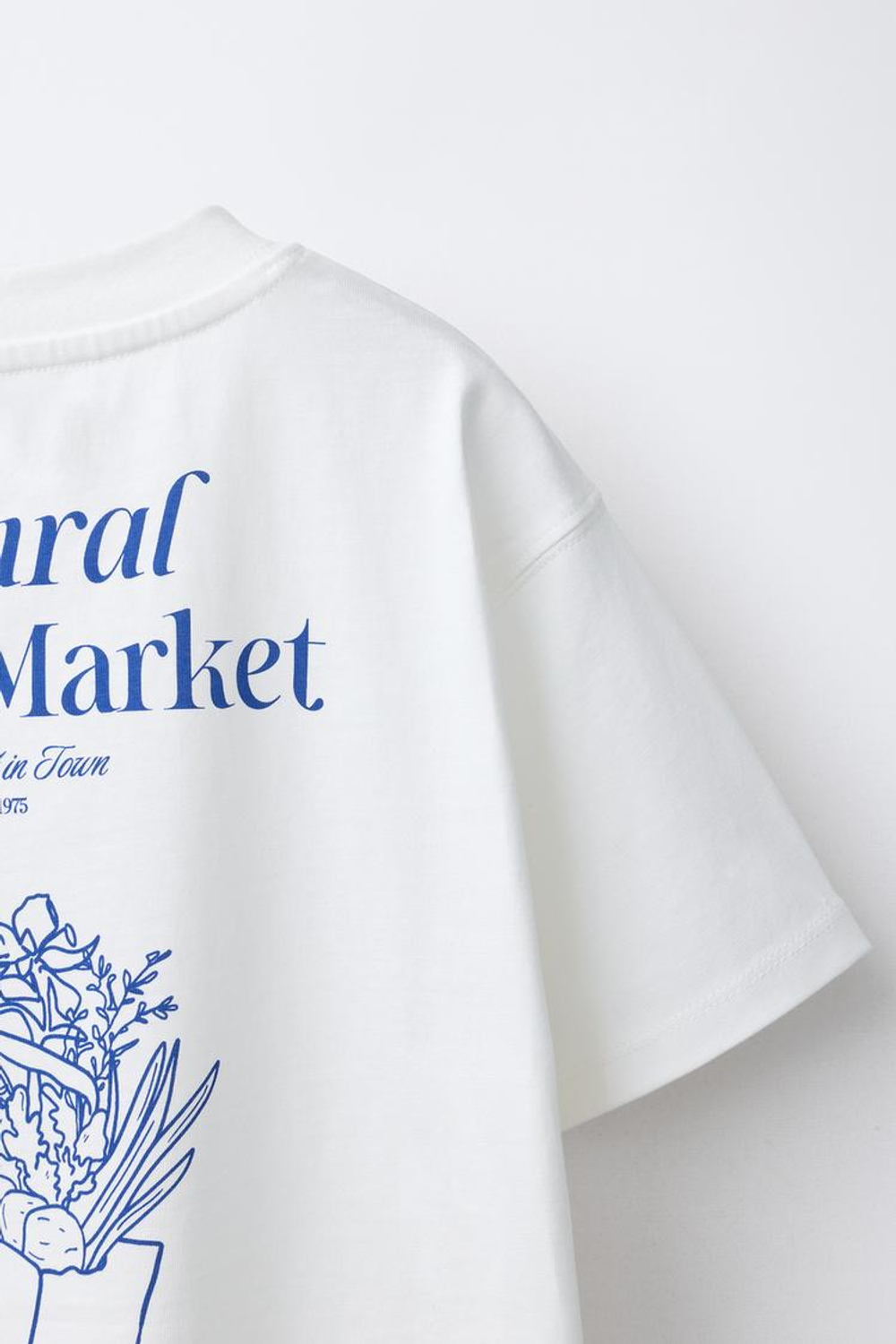 ZARA ФУТБОЛКА С ВЫШИВКОЙ И НАДПИСЬЮ, БЕЛЫЙ