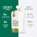 Serenity Kids, органическая мускатная тыква и шпинат с оливковым маслом, для детей от 6 месяцев, 99 г (3,5 унции)