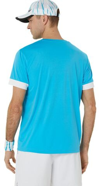 Мужская теннисная футболка Asics Court Short Sleeve - небесный