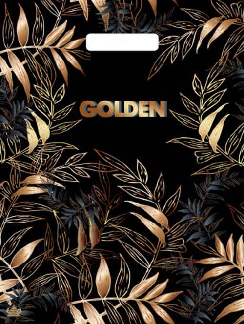 Пакет с вырубной ручкой ПВД, 40х31см, "Золотой лес", 30мкм, ШК2687