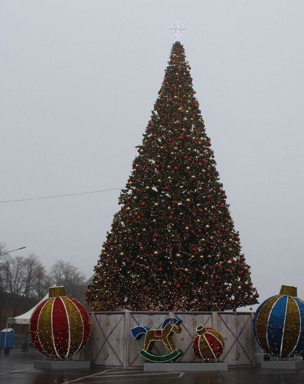 Уличная елка ствольная "Альпийская" (пвх) 16 м