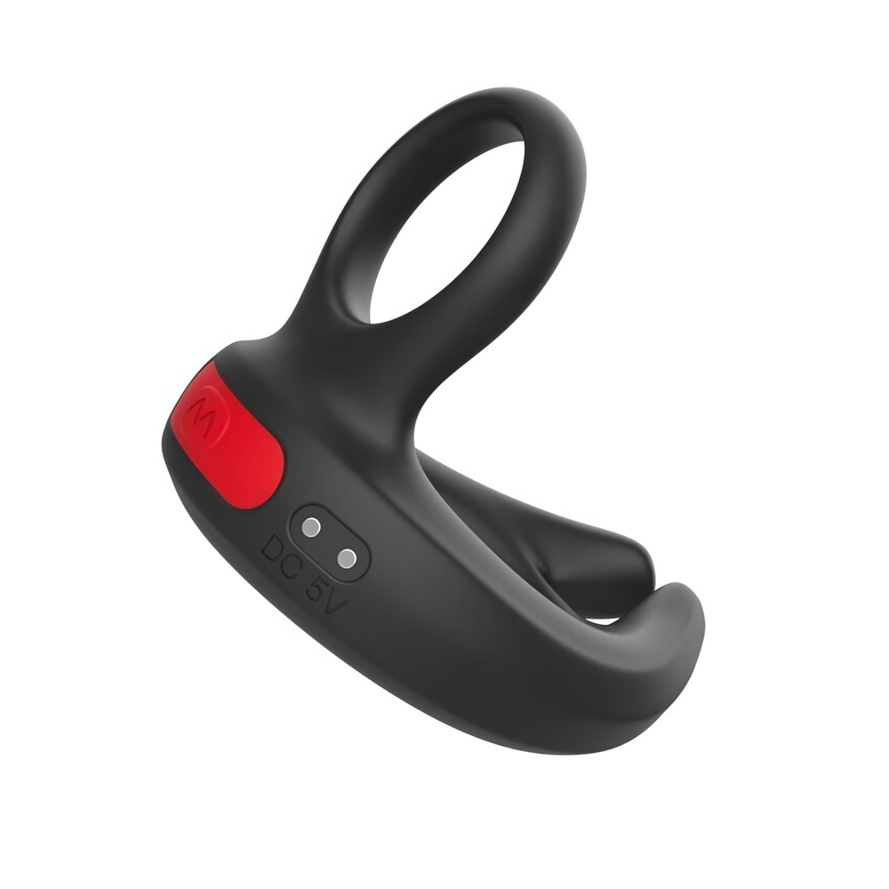 Черное эрекционное виброкольцо Cock Ring с пультом ДУ (Цвет: черный)