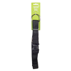 Ошейник нейлон "Премиум" светоотражающий с неопреновой подкладкой 20ммх30/50см черный
