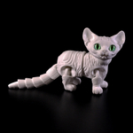 Подвижный котёнок Сфинкс, игрушка антистресс, белый