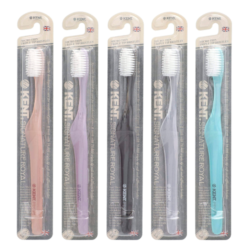 Kent, Signature Royal, White Series, ультрамягкая зубная щетка, 5 упаковок