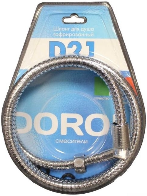 Шланг душевой 150см имп/имп нерж.сталь Дорон D21 блистер 01009