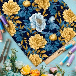 Ткань Барби золотые розы