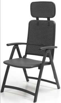 Кресло пластиковое складное Acquamarina цвет антрацит Италия