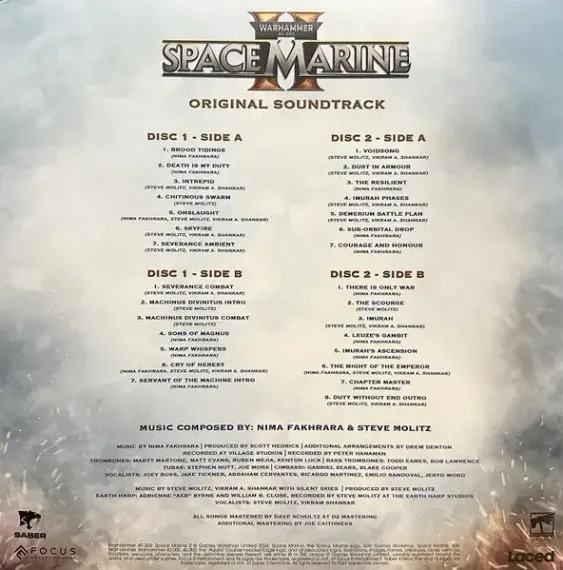 OST - Nima Fakhrara & Steve Molitz – Warhammer 40,000: Space Marine 2 - Blue, White - 2LP