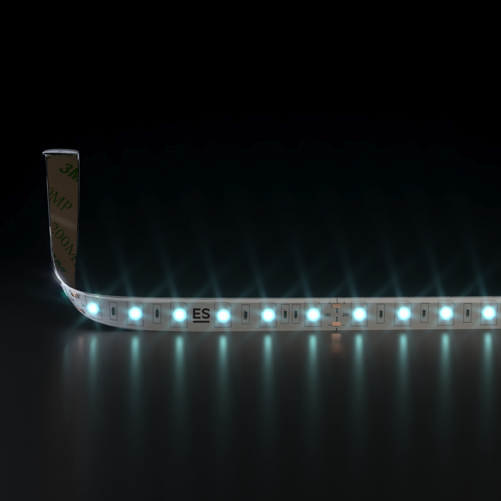 Светодиодная лента 24 В 14,4 Вт/м 60 Led/м 5050 IP65, холодный белый 6500K, 5 м Лента светодиодная 24V 14,4W 60Led 5050 IP65 холодный белый, 5м