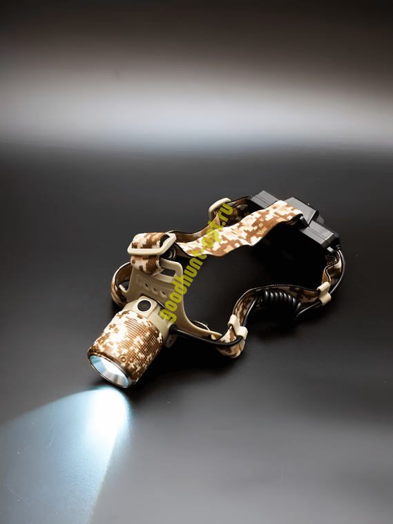 Тактический налобный фонарь YYC-OO2M-2 Камуфляж белый/синий цвет