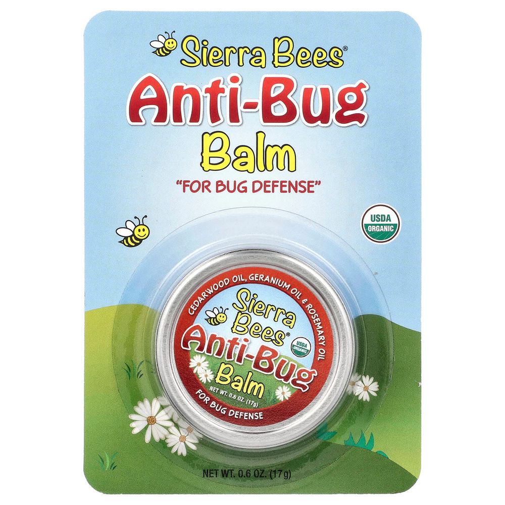 Sierra Bees, бальзам против насекомых, масло кедра, герани и розмарина, 17 г (0,6 унции)