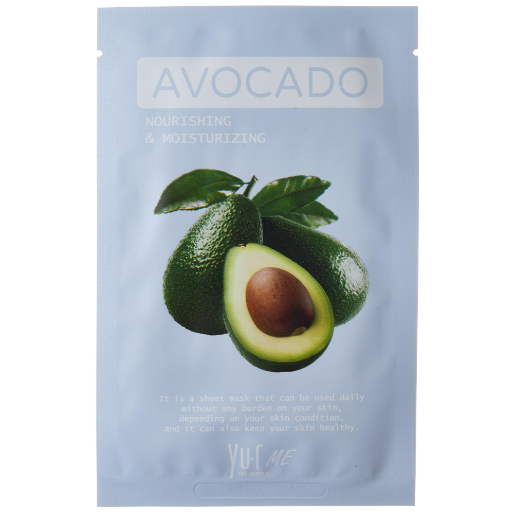 Тканевая маска для лица с экстрактом авокадо Yu.R Me Avocado Sheet Mask, 1 шт