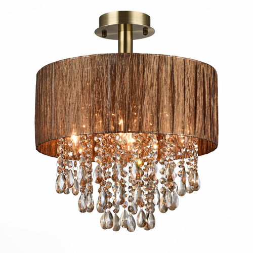 SL893.732.05 Люстра потолочная ST-Luce Античная бронза/Коричневый, Коньячный E14 5*40W LUSSO