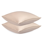 Набор наволочек из премиального сатина бежевого цвета из коллекции essential, 70х70 см