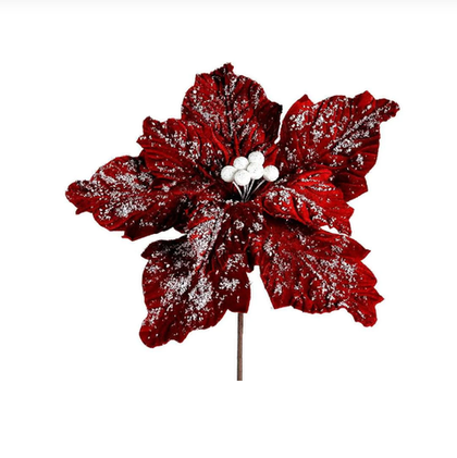 Пуансеттия в снегу 18 см [Арт.9769562]