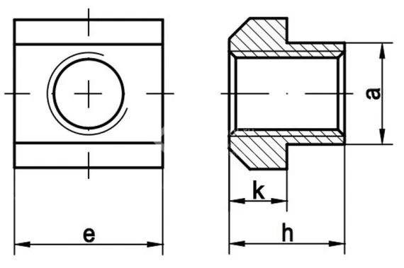 Гайка для Т-образных пазов Optimum М14, 16 мм