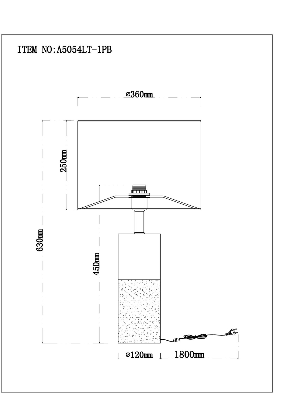 Настольная лампа Arte Lamp TIANYI A5054LT-1PB