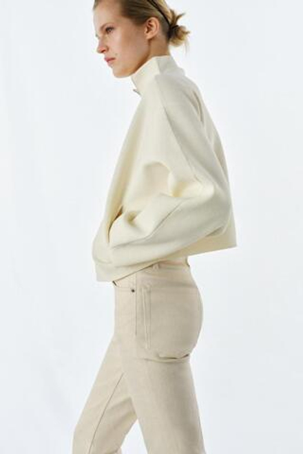 ZARA КАРДИГАН НА МОЛНИИ, ЭКРЮ