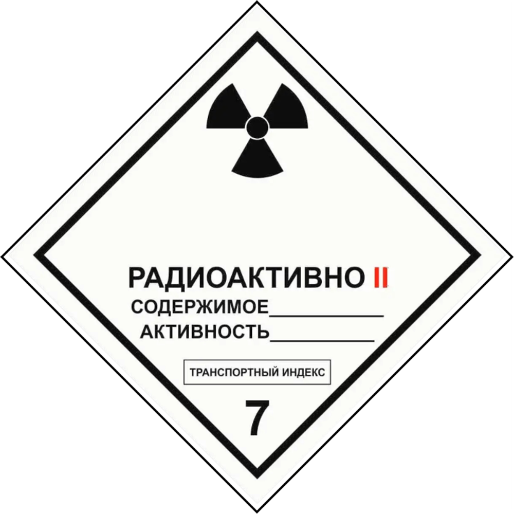 Класс 7 "Радиоактивные материалы"